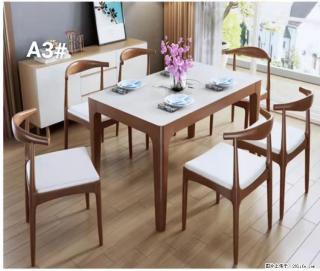 T08高级长方桌，胡桃色  1.35米带炉一桌四椅650元，现货11套。 - 鹤岗28生活网 hegang.28life.com